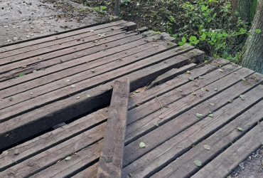 Oprava mostu v Potocích