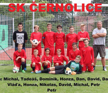 2016, srpen: Fotbalové mládí Černolic